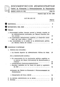 					View Documentación Administrativa. Número 58 (octubre 1962)
				