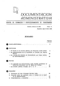 					View Documentación Administrativa. Número 74 (febrero 1964)
				