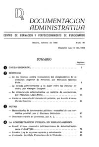 					Ver Documentación Administrativa. Número 86 (febrero 1965)
				