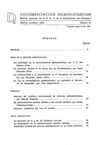 					Ver Documentación Administrativa. Número 11 (noviembre 1958)
				