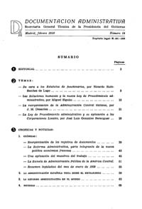 					Ver Documentación Administrativa. Número 14 (febrero 1959)
				