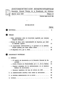 					View Documentación Administrativa. Número 15 (marzo 1959)
				