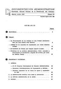 					View Documentación Administrativa. Número 22 (octubre 1959)
				
