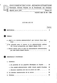 					View Documentación Administrativa. Número 27 (marzo 1960)
				