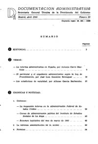 					View Documentación Administrativa. Número 28 (abril 1960)
				