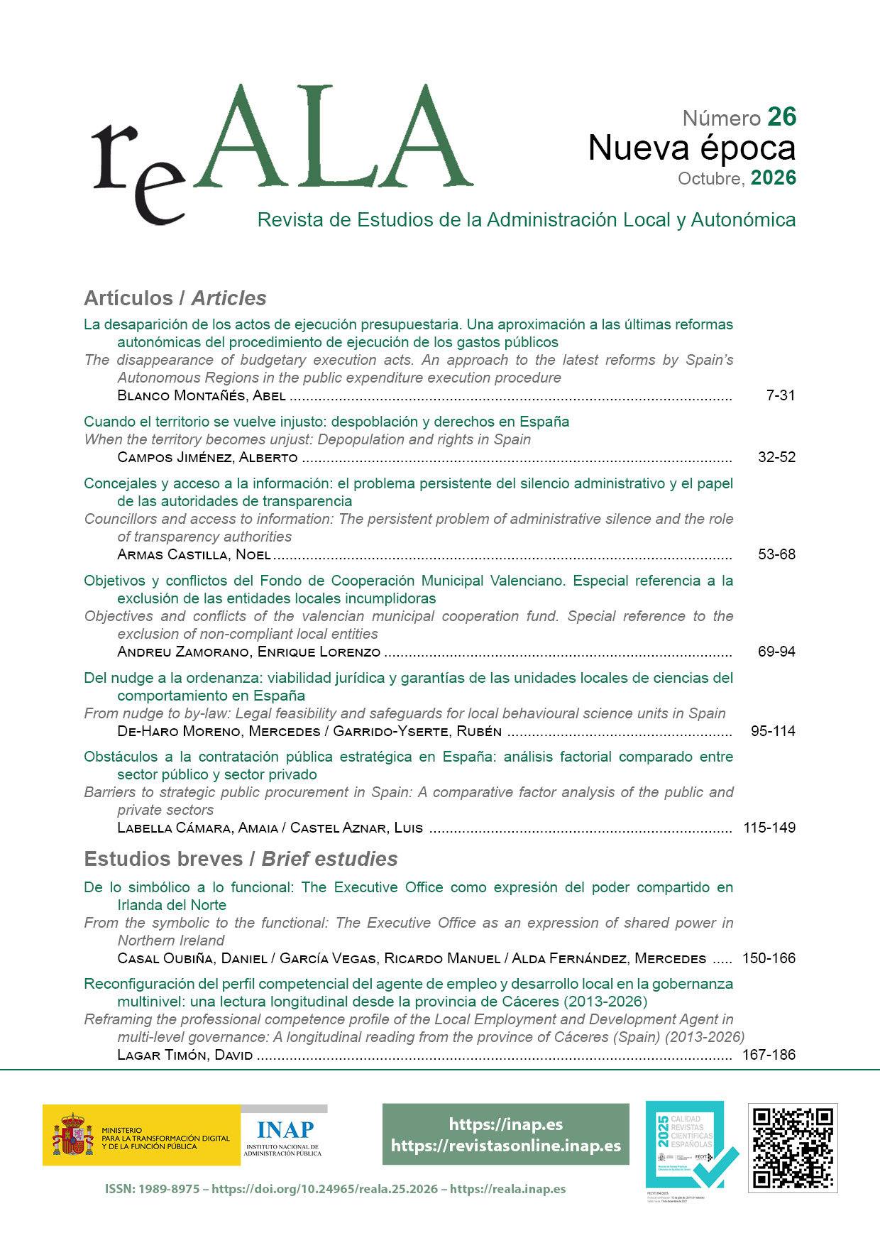 Imagen de portada del número 26